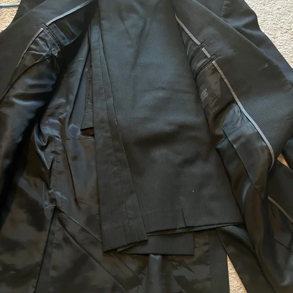 Express Men's Charcoal pinstripe Suit Jacket